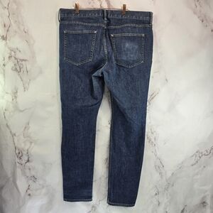 Everlane Jean Men 36 X 34 The Athletic Denim Straight Slim Organic Dark Uniform